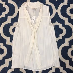 NWT Loft cream top size small
